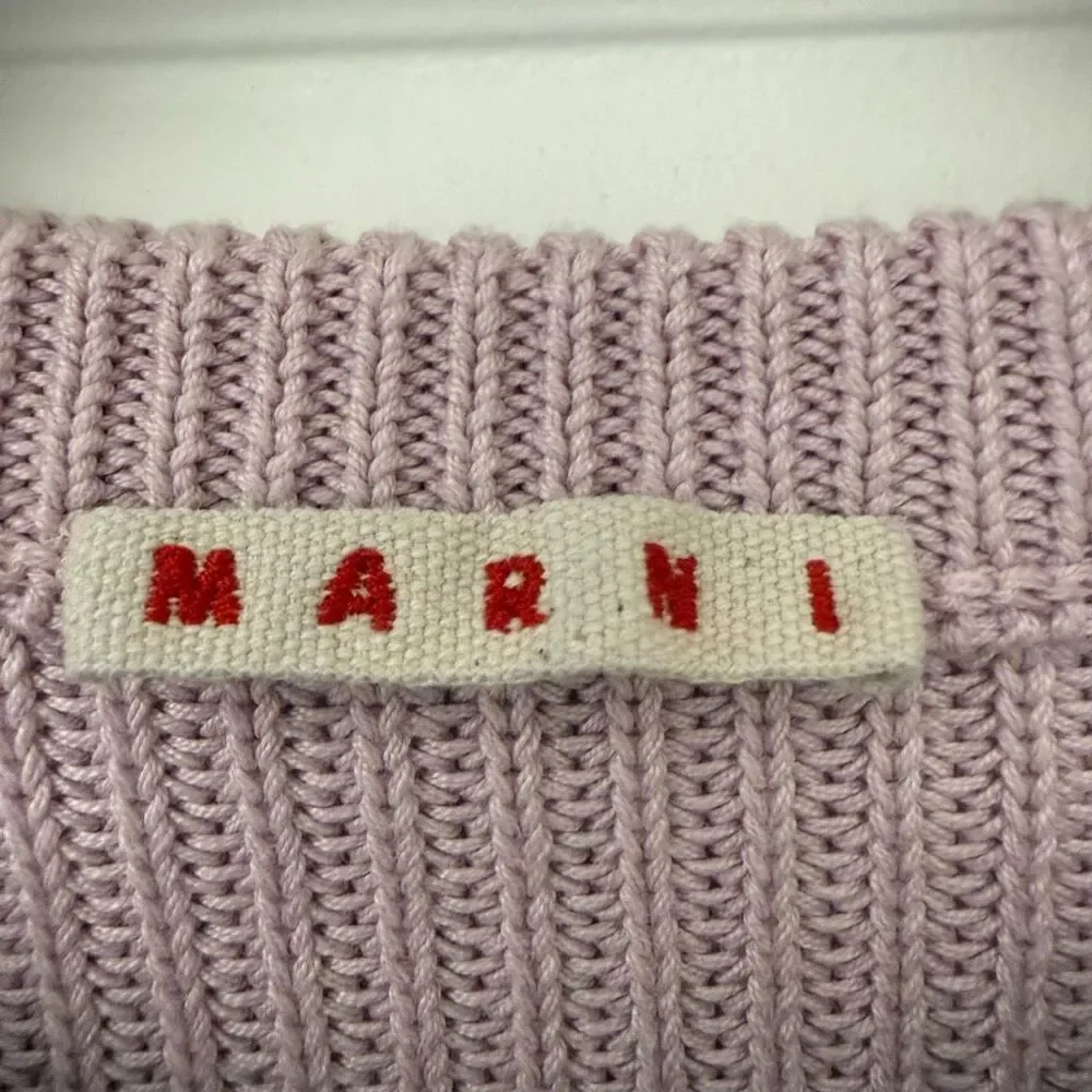 Marni KIDS' LOGO-EMBROIDERED SWEATER IN ROSA Girls Size 12